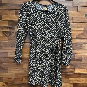 Zara - Black Dress w/ Brown Details